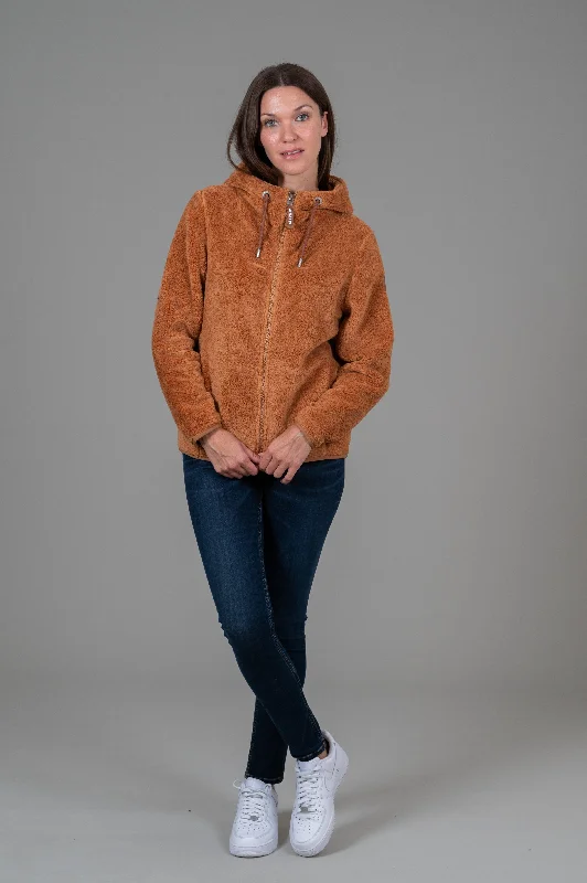Women's Hoodies with Modern Cut -Nova Cookie Supersoft Full-Zip Sherpa