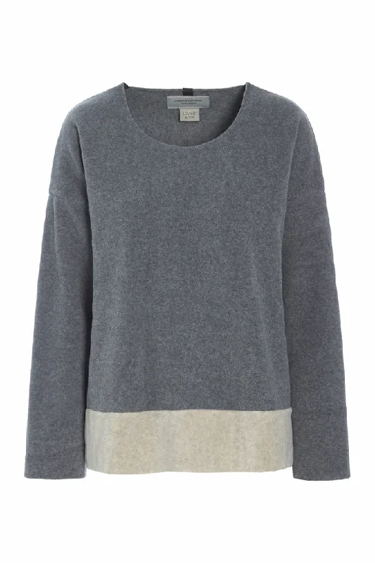 Women's Dressy Collar Shirts -ONE SIZE BLOUSE WOMEN - 1335 - GREY/SAND
