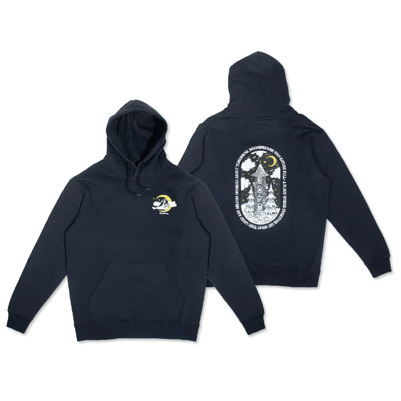 Women's Hoodies for Weekend Relaxation -Organic Premium Hoodie Moominhouse - Navy