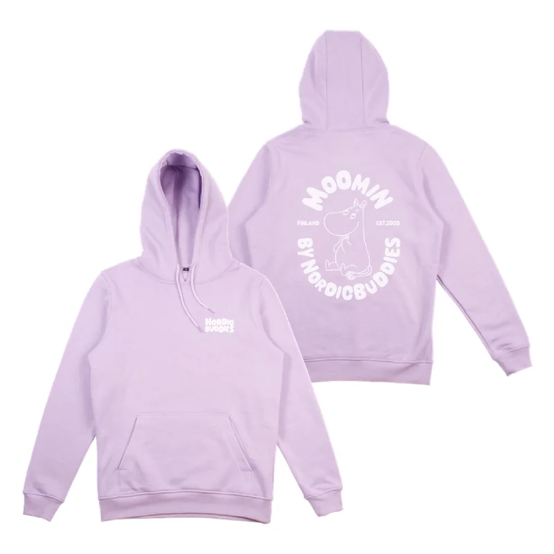 Women's Hoodies for Yoga and Meditation -Premium Cotton Hoodie Moomintroll - Lilac