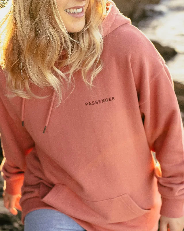 Women's Hoodies with Fun Sayings -Embrace The Journey Hoodie in Pink Mahogony