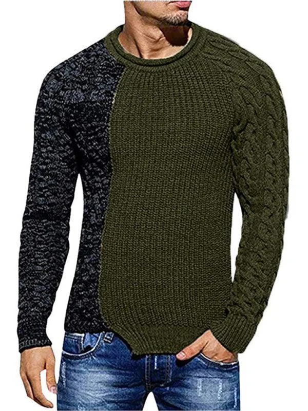 Women's Wool Pullover Sweater with Cozy Knit Pattern-Patchwork Round Neck Pullover Men Sweater Women's Wool Pullover Sweater with Cozy Knit Pattern-Patchwork Round Neck Pullover Men Sweater