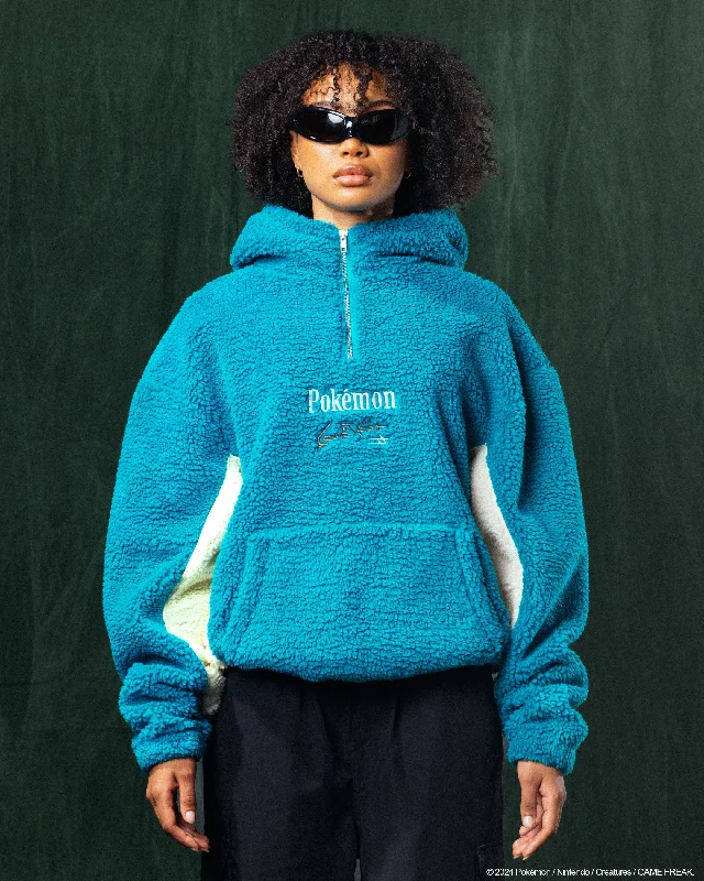 Women's Hoodies with Tie-dye Pattern -Pokémon By Loiter Snorlax Sherpa Hoodie Green/Off White Women's Hoodies with Tie-dye Pattern -Pokémon By Loiter Snorlax Sherpa Hoodie Green/Off White