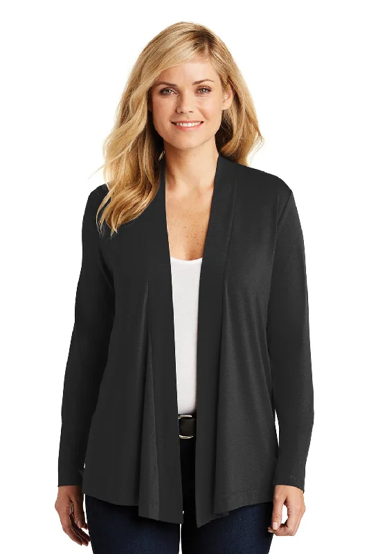 Women's Winter Cardigans Sweater-Port Authority Womens Concept Long Sleeve Cardigan Sweater - Black Women's Winter Cardigans Sweater-Port Authority Womens Concept Long Sleeve Cardigan Sweater - Black