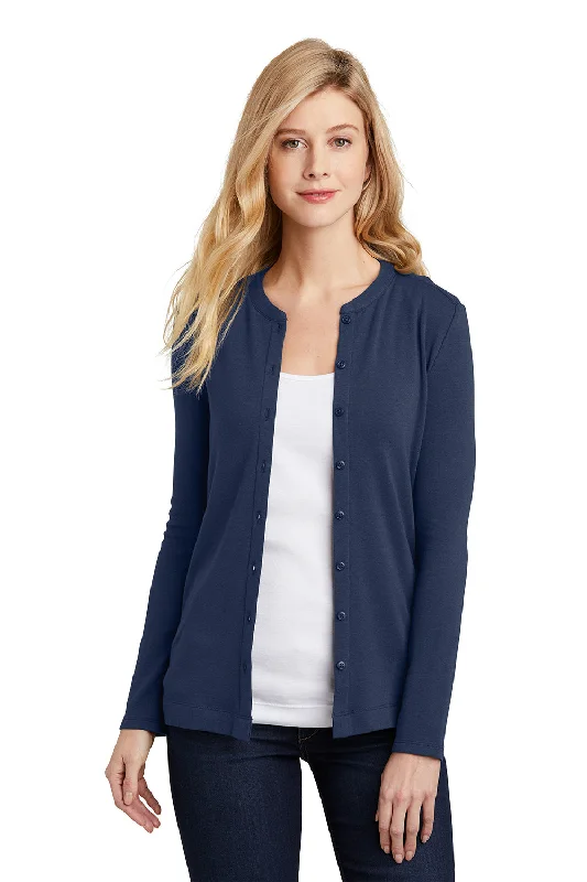 Women's Cardigans Sweater with Casual Elegance-Port Authority Womens Concept Long Sleeve Cardigan Sweater - Dress Navy Blue Women's Cardigans Sweater with Casual Elegance-Port Authority Womens Concept Long Sleeve Cardigan Sweater - Dress Navy Blue