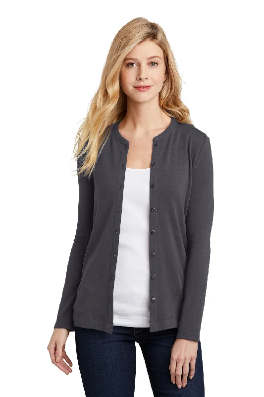 Women's Wool Cardigans Sweater for Winter Warmth-Port Authority Womens Concept Long Sleeve Cardigan Sweater - Smoke Grey Women's Wool Cardigans Sweater for Winter Warmth-Port Authority Womens Concept Long Sleeve Cardigan Sweater - Smoke Grey