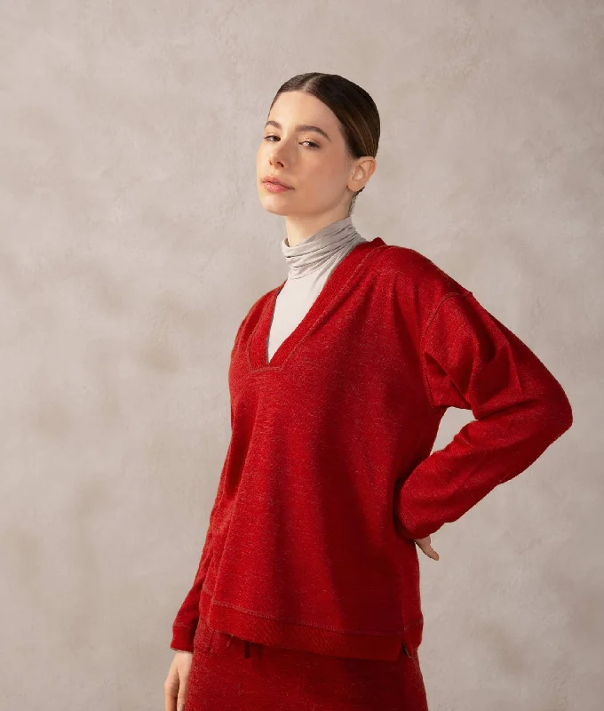 Women's Sweater for Day-to-night Comfort-Premium Alpaca and Cotton Basic sweater