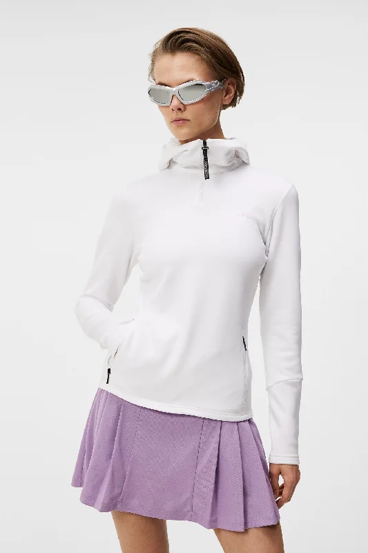 Women's Sweater with Edgy Details-Women's Aerial Quarter Hood
