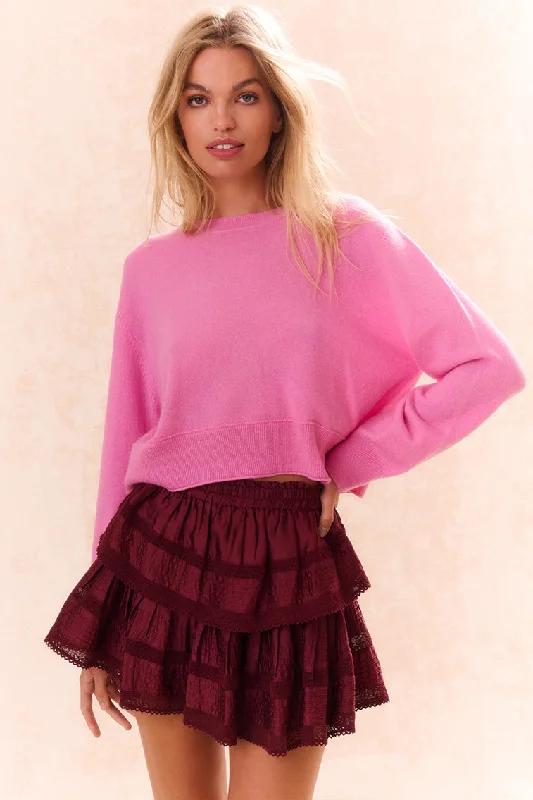 Women's Pullovers Sweater with Embellishments-Reynelle Cashmere Pullover