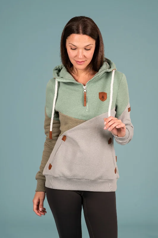 Women's Full Zip Hoodies for Easy Layering -Roxy Surplus2 Mix Half-Zip Hoodie