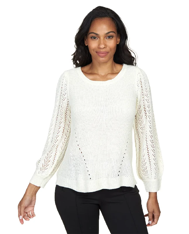 Women's Lightweight Pullover Sweater for Office Wear-Ruby Road Must Haves Textured Pullover Sweater
