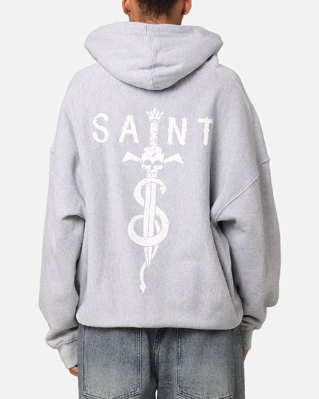 Women's Hoodies for Cool Weather -Saint Morta Daggers Premium Hoodie Light Marle