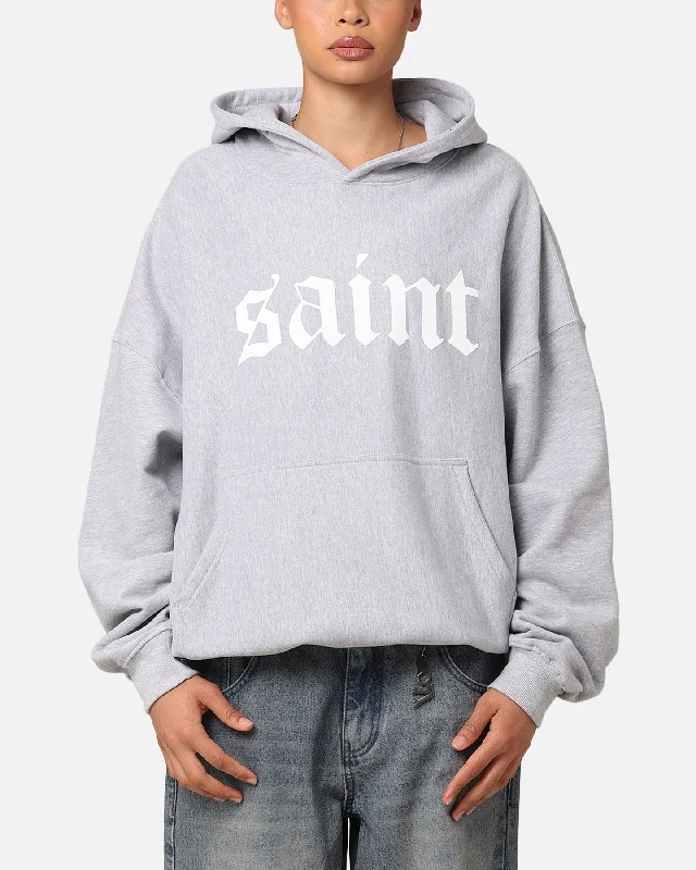Women's Pullover Hoodies for Casual Comfort -Saint Morta Gothic Premium Hoodie Light Marle