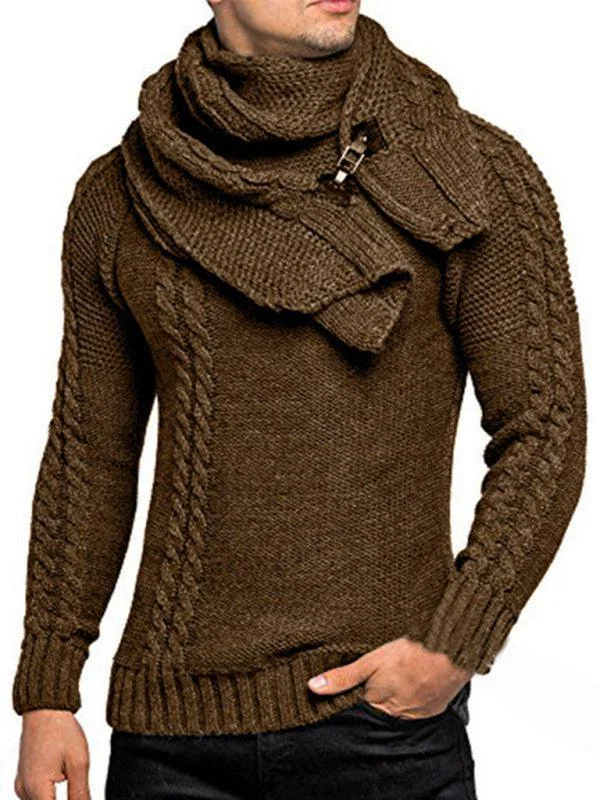 Women's Pullovers Sweater for Everyday Wear-Scarf Twist Knitted Men Pullover Sweater Women's Pullovers Sweater for Everyday Wear-Scarf Twist Knitted Men Pullover Sweater