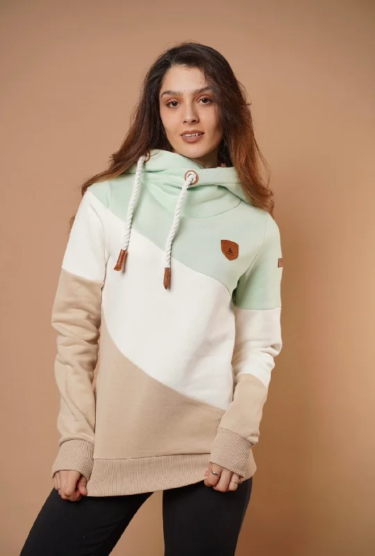Women's Hoodies with Sporty Designs for Active Look -Selene Cucumber Mix Hoodie