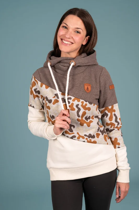 Women's Classic Hoodies for Timeless Style -Selene Print Choco Chip Mix Hoodie