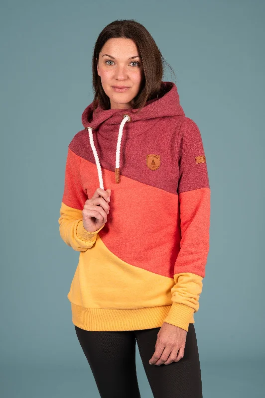 Women's Cozy Hoodies for Winter Fun -Selene Rhubarb Mix Hoodie