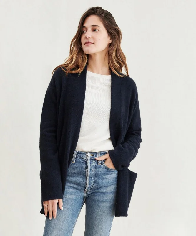 Women's Sweater with Knit Waist-Short Sweater Coat