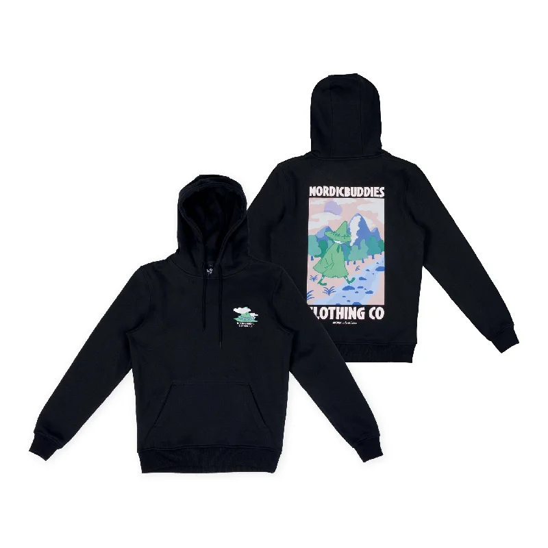 Women's Soft Hoodies with Warm Lining -Snufkin Adventure Hoodie Unisex - Black