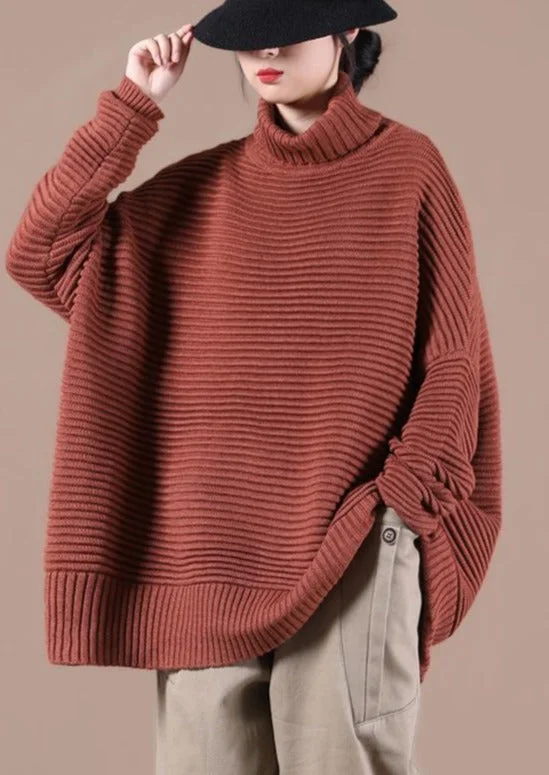 Women's Turtleneck Pullovers Sweater-Spring Striped Turtleneck Knit Top Pullover Sweater Women's Turtleneck Pullovers Sweater-Spring Striped Turtleneck Knit Top Pullover Sweater