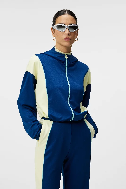 Women's Sweater with Solid Block Color-Diana Hood