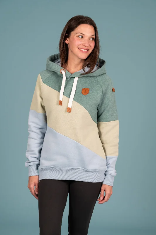 Women's Hoodies with Striped Details for Fun Look -Starfish Hoodie Aloe Mix