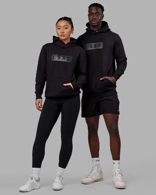 Women's Comfy Hoodies for Resting at Home -Unisex Strength FLXFleece Hoodie - Black-Black