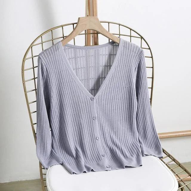 Women's Loose Knit Cardigans Sweater-Summer Cardigan Sweaters For Women