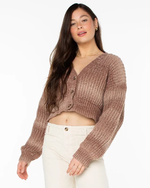 Women's Cardigans Sweater for Casual Chic-Sundaze Washed Cardigan - Warm Taupe