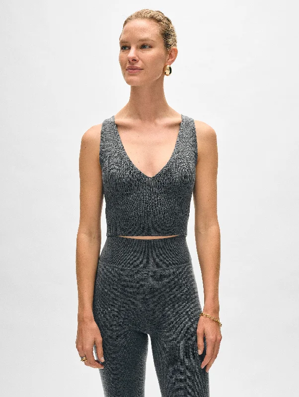Women's Sweater for Cozy Evenings-Superfine Merino Bralette