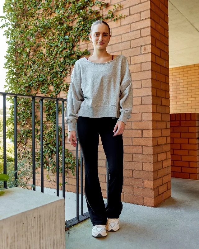 Women's Hoodies with Casual Vibe -Tempo Sweater - Light Grey Marl