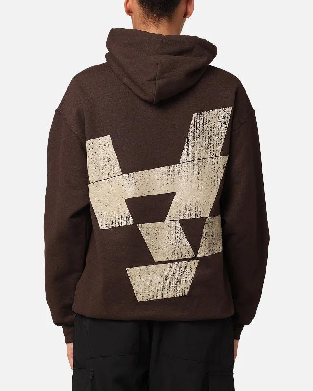 Women's Hoodies for School and Campus Style -The Anti Order Smash Repair Hoodie Chocolate Brown