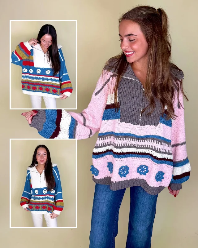 Women's Knit Sweater with Smooth Finish -The Bailey Pullover