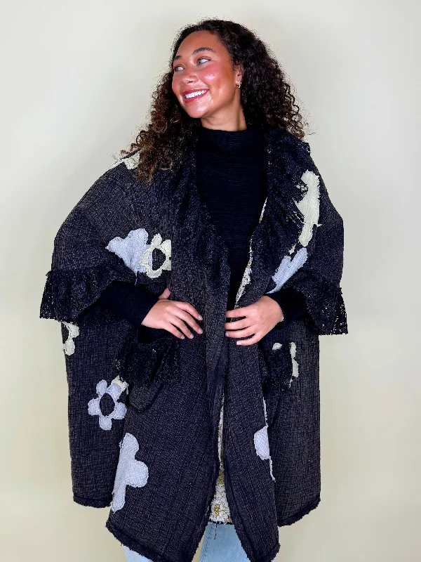 Women's Knit Sweater with Color Block -The Belle Duster