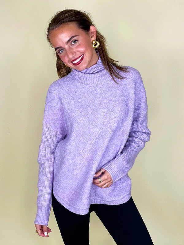 Women's Knit Sweater with Contrast Sleeves -The Ellen Sweater | Tribal