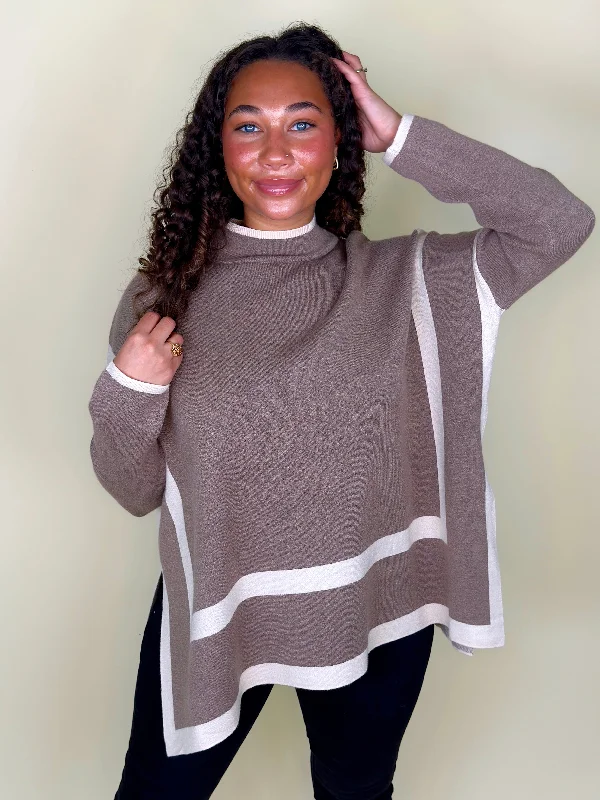 Women's Knit Sweater with Fringe Detail -The Grayson Sweater