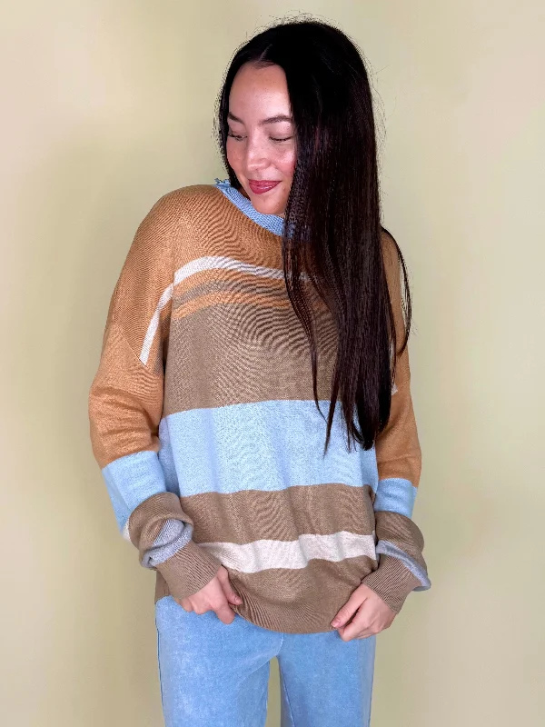 Women's Knit Sweater with Subtle Pattern -The Harlie Sweater