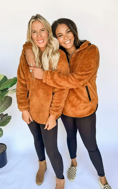 Women's Pullovers Sweater with Sweater Coat Look-The Teddy Sherpa Pullover by Salty Wave Women's Pullovers Sweater with Sweater Coat Look-The Teddy Sherpa Pullover by Salty Wave