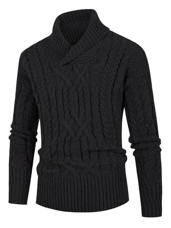 Women's Soft Knit Pullovers Sweater-Twist V-Neck Men Pullover Sweater