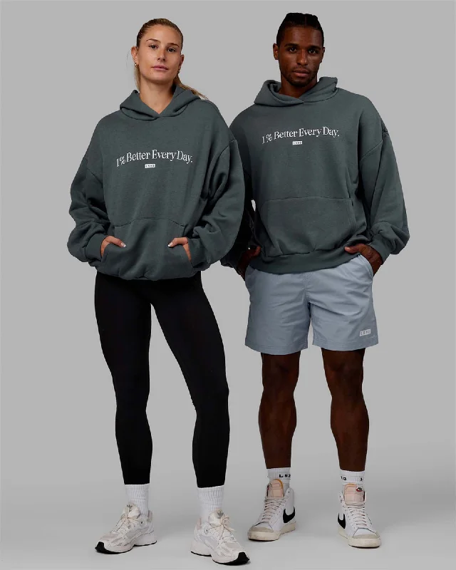 Women's Hoodies with Side Pockets for Convenience -Unisex 1% Better Hoodie Oversize - Storm-White