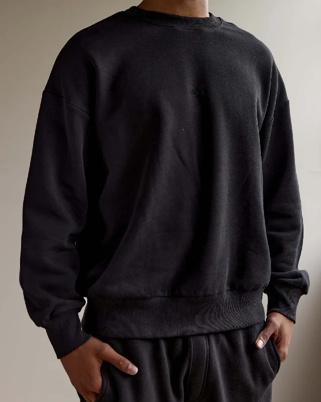 Women's Hoodies with Ribbed Cuffs for Secure Fit -Unisex MVP Sweater Oversize - Black Women's Hoodies with Ribbed Cuffs for Secure Fit -Unisex MVP Sweater Oversize - Black