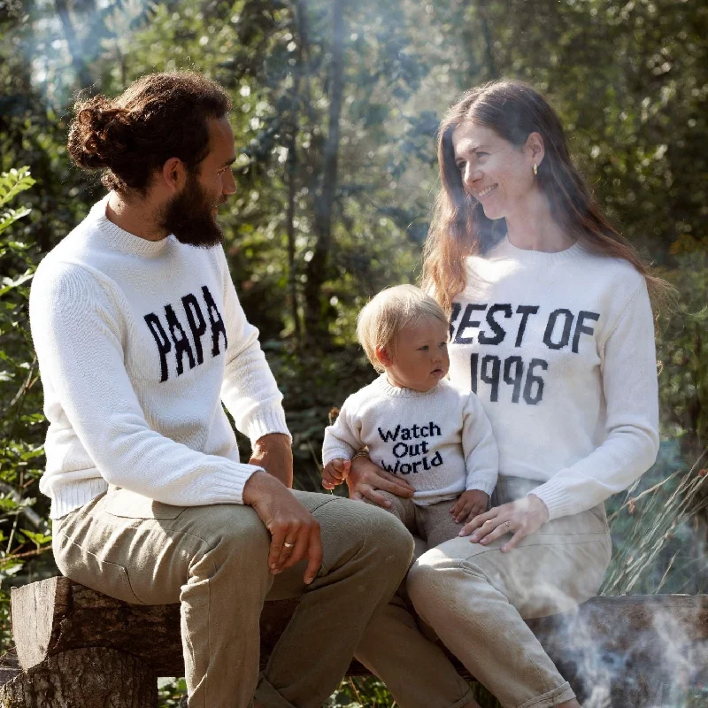 Women's Sweater with Loose Knit-Unisex Slogan Sweater