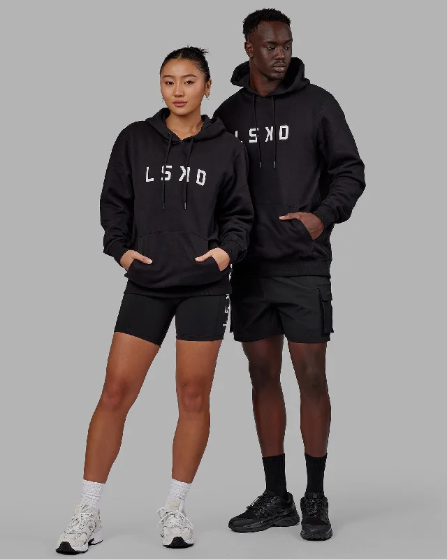 Women's Soft Cotton Hoodies for Casual Comfort -Unisex Structure Hoodie - Black-White