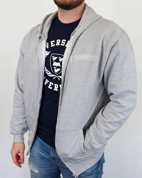 Women's Hoodies with Comfy Fit for Yoga -University of Liverpool Crested Zip Hoodie