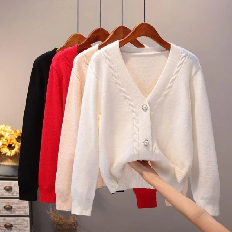 Women's Cardigans Sweater for Fall Wardrobe-V-Neck Women Cardigan Sweaters