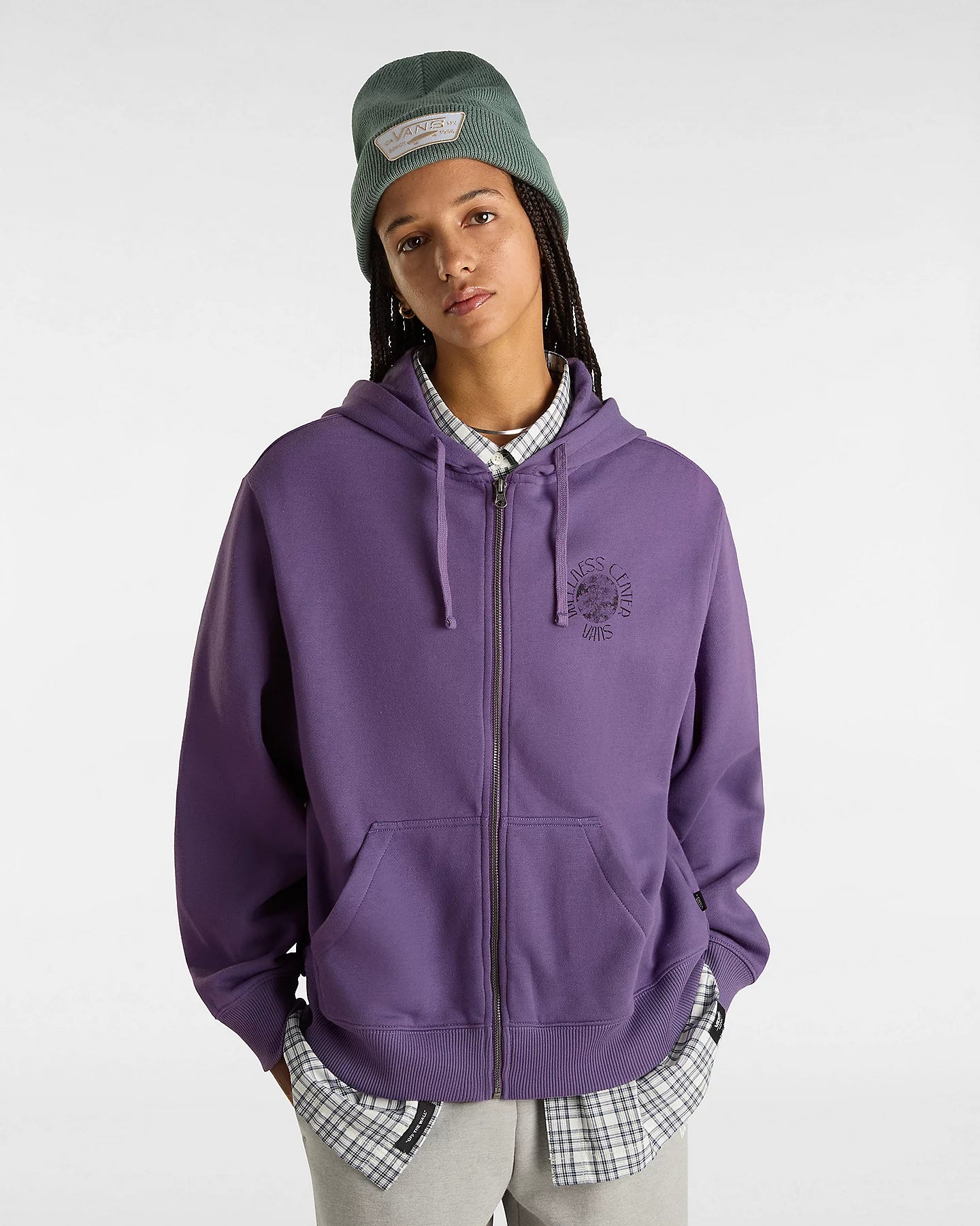 Women's Hoodies with Sporty Edge for Active Style -Wellness Blousant Hoodie in Grape Jam Women's Hoodies with Sporty Edge for Active Style -Wellness Blousant Hoodie in Grape Jam