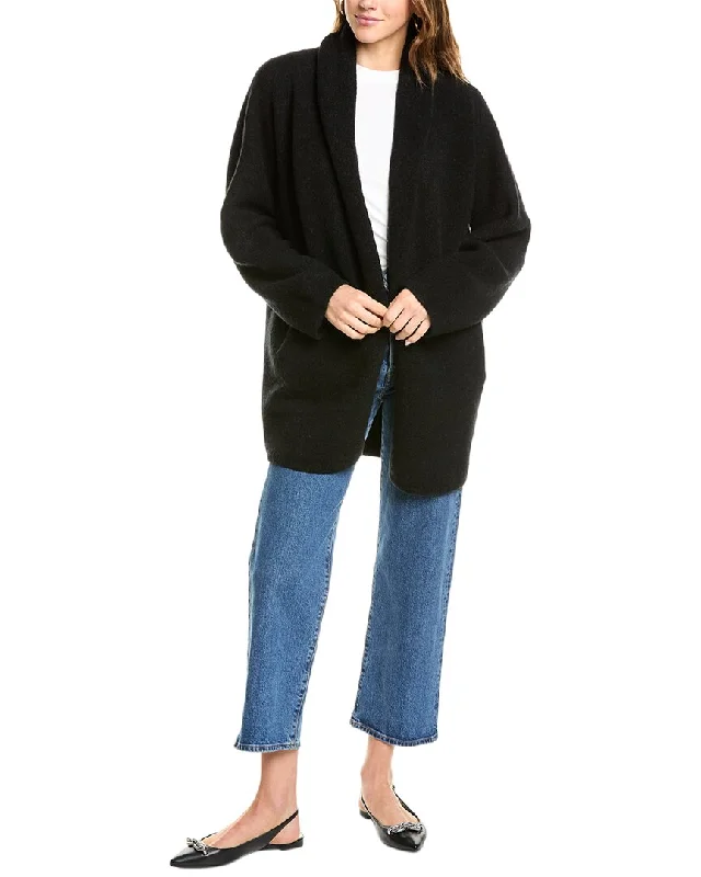 Women's Sweater with Bicolor Design-Vince Oversized Wool & Alpaca-Blend Cardigan