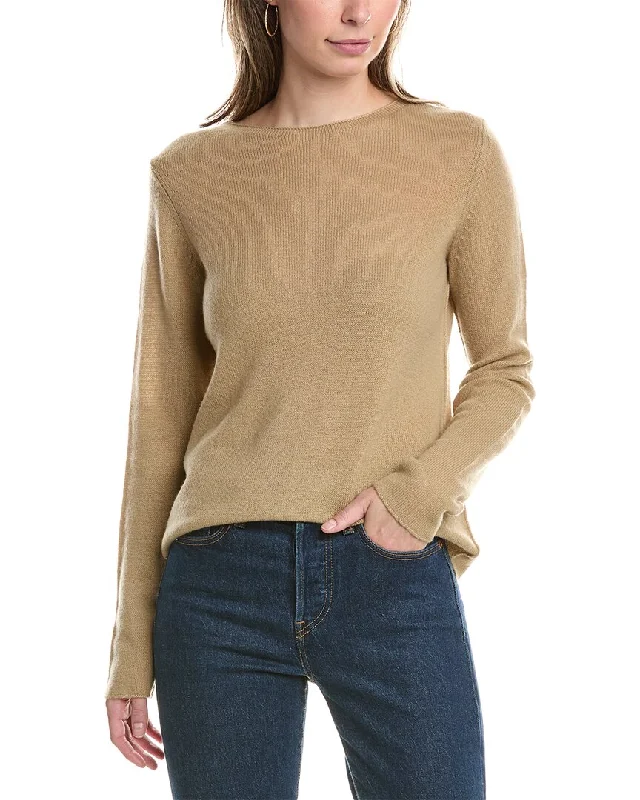 Women's Sweater with Sheer Detail-Vince Trimless Wool & Cashmere-Blend Sweater