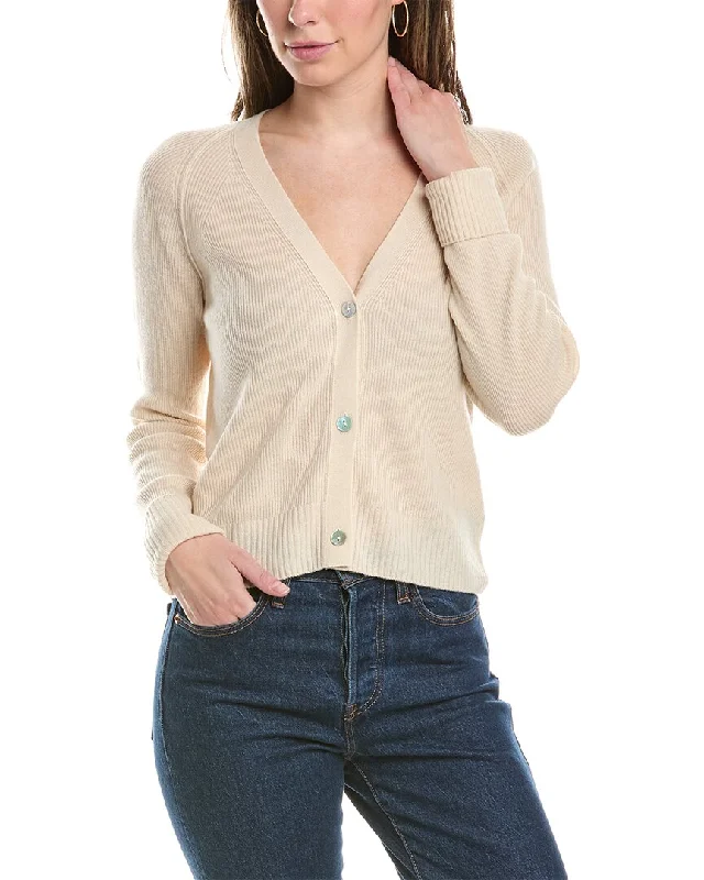 Women's Sweater with Soft Yarn-Vince Wool & Cashmere-Blend Cardigan