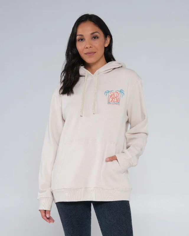 Women's Hoodies with Hidden Pockets for Convenience -Postcard Hoody - Natural